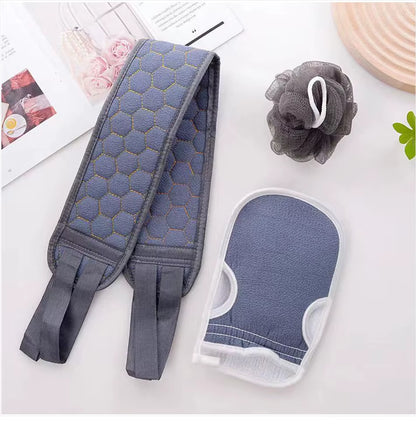 Exfoliating Body Scrubber Set – Bath Glove, Loofah Sponge & Exfoliator Massager-3PCS