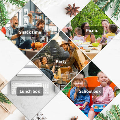 15 Sets Snack Containers, Reusable Double Compartment Condiment with Lids 2 Portion Snack Containers Sauces Dip, Disposable Box to Grab and Go with Prep for Adults, on the Go for Kids