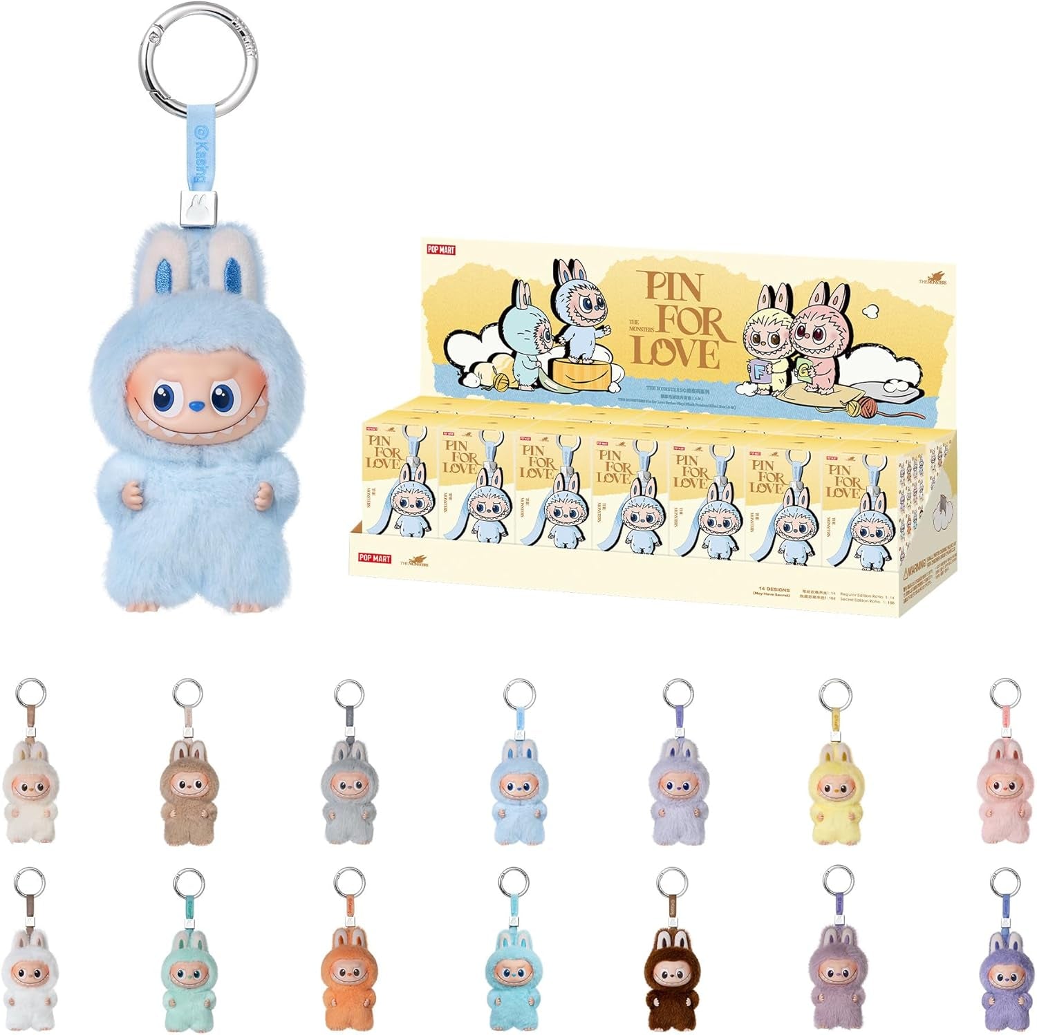 the Monster Pin for Love Series (A–M) Mini Labubu Doll Blind Box Keychain – Vinyl Plush Pendant, Bag Charm, Collectible Holiday & Birthday Gift for Kids & Adults, Single Box