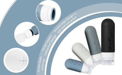 18 Pack Travel Bottles for Toiletries, TSA Approved Travel Size Toiletries, Travel Essentials Leakproof & Refillable Travel Containers for Toiletries, Silicone Travel Toiletries Containers Set