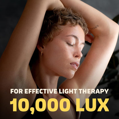 Lumos 2.0 Bright Light Therapy Desk Lamp | as Seen on Shark Tank | Ultra Powerful 10,000 LUX Brightness | 5500K Color Mimics Noon Day Sun | Improve Your Mood, Sleep, Energy & Focus