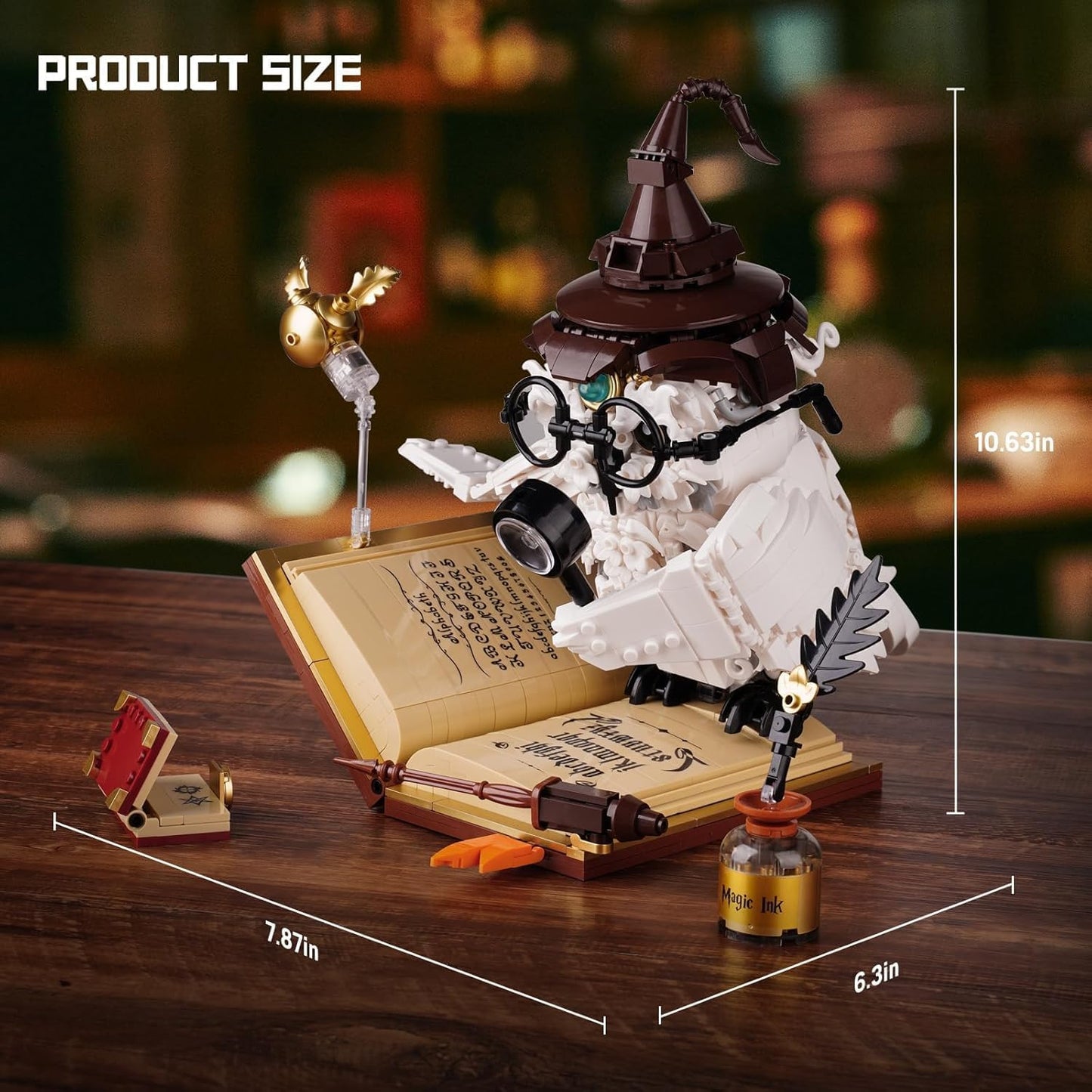 Magic World Owl Building Set Compatible Blocks with Light Effect Model 