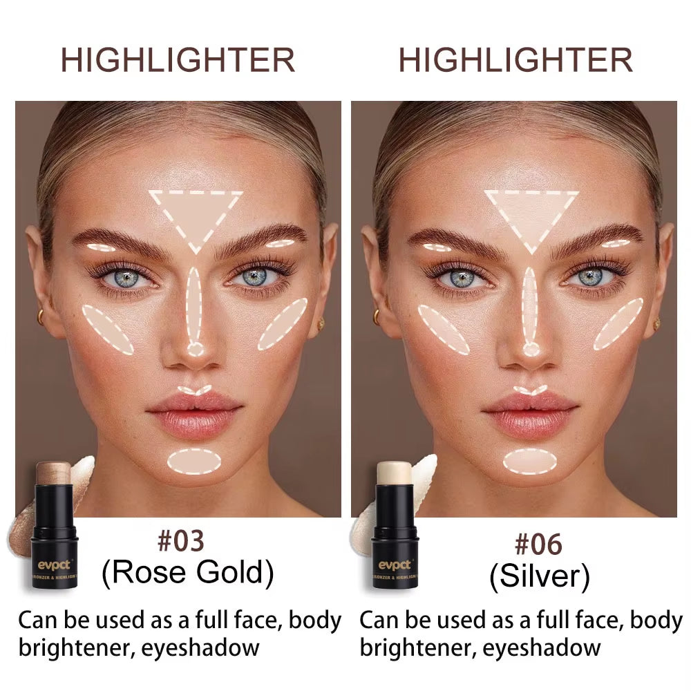 Highlighting Bronzer Stick Face Brightening Blusher Contour Concealer Pen