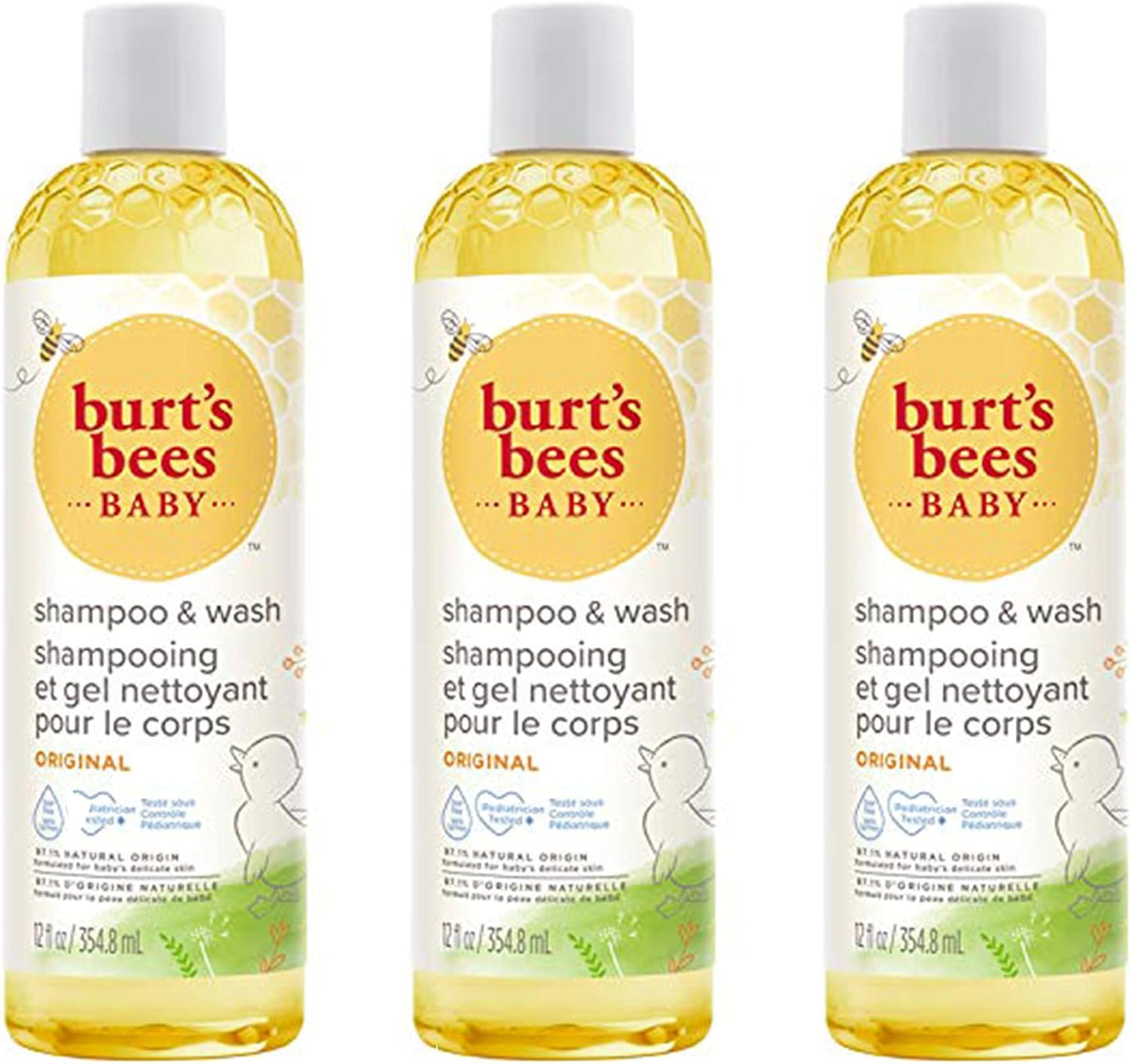 Baby Shampoo & Wash, Original, Tear Free, Pediatrician Tested, 98.7% Natural Origin, 236.5 Ml