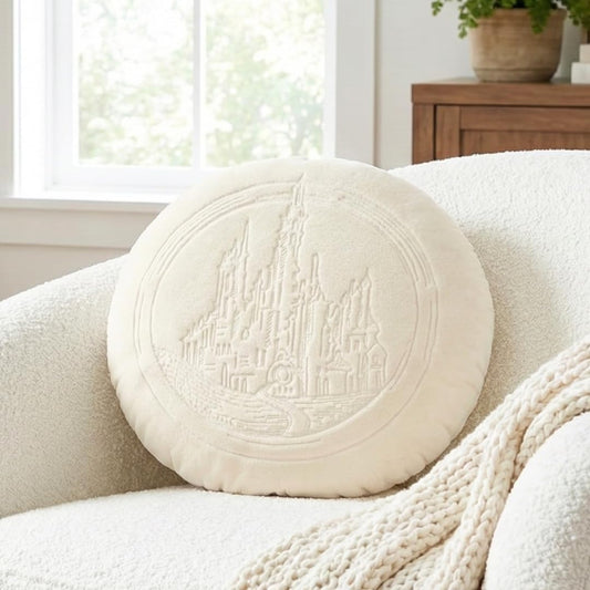 Good Emerald City Faux Fur Round Throw Pillow Decor Bedding Pillow - Wicked 