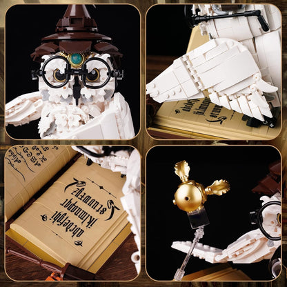 Magic World Owl Building Set Compatible Blocks with Light Effect Model 