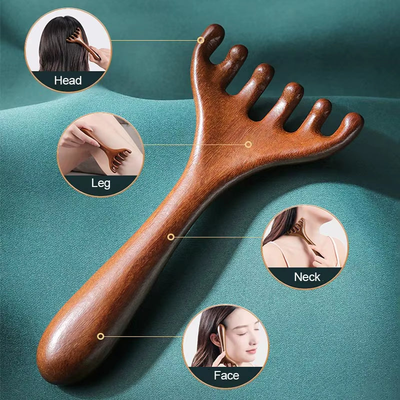 Wooden Meridian Massage Comb – Gua Sha Tool
