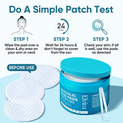 Acne Exfoliating Toner Pads Glycolic 10% Salicylic 2% Niacinamide