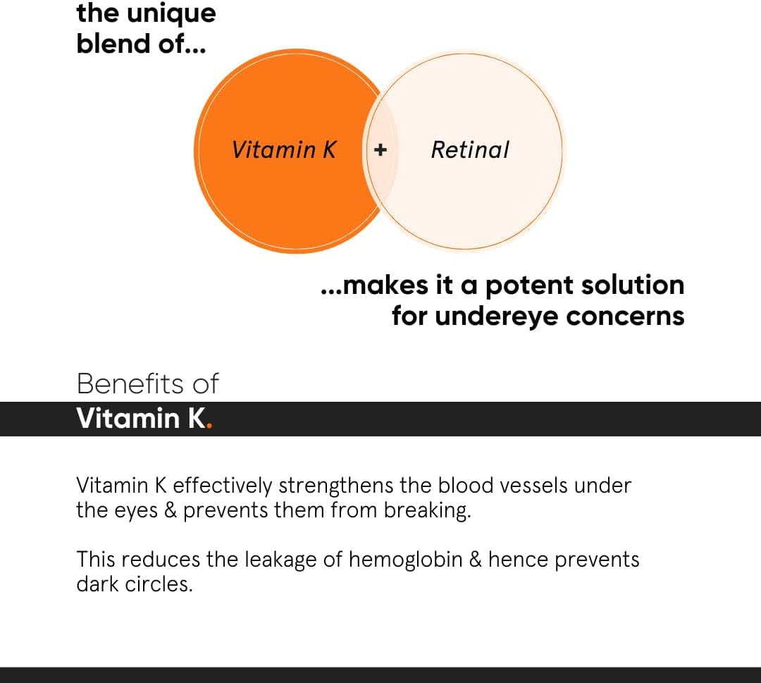 Under Eye Cream for Dark Circles- with Vitamin K & Retinal