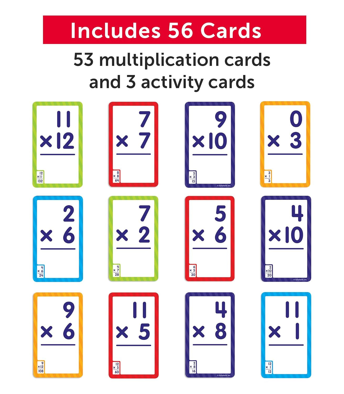 Flash Cards: Multiplication 0 - 12