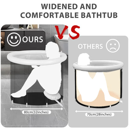 Black Inflatable Bathtub PVC 32" Diameter