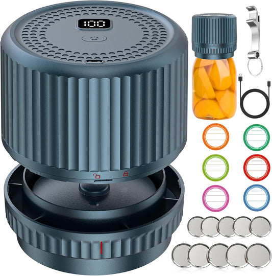 Smart Electric Vacuum Sealer for Mason Jar - Wide and Regular Mouth Canning Jars - Portable Food Storage Solution