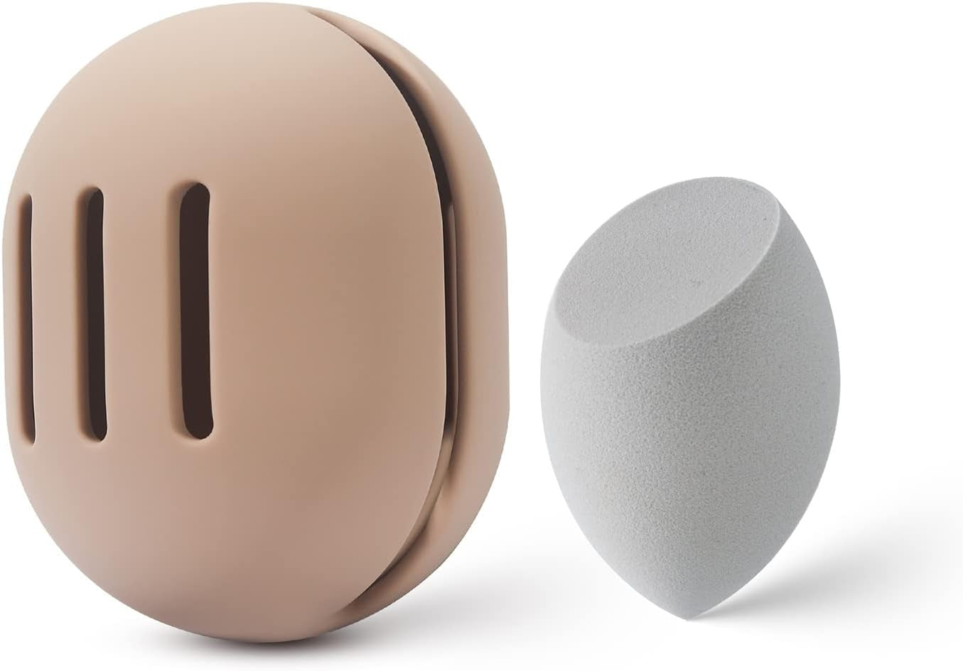 Breathable Silicone Makeup Sponge Case - Travel Beauty Blender Holder for Foundation Puff (Grass Green)