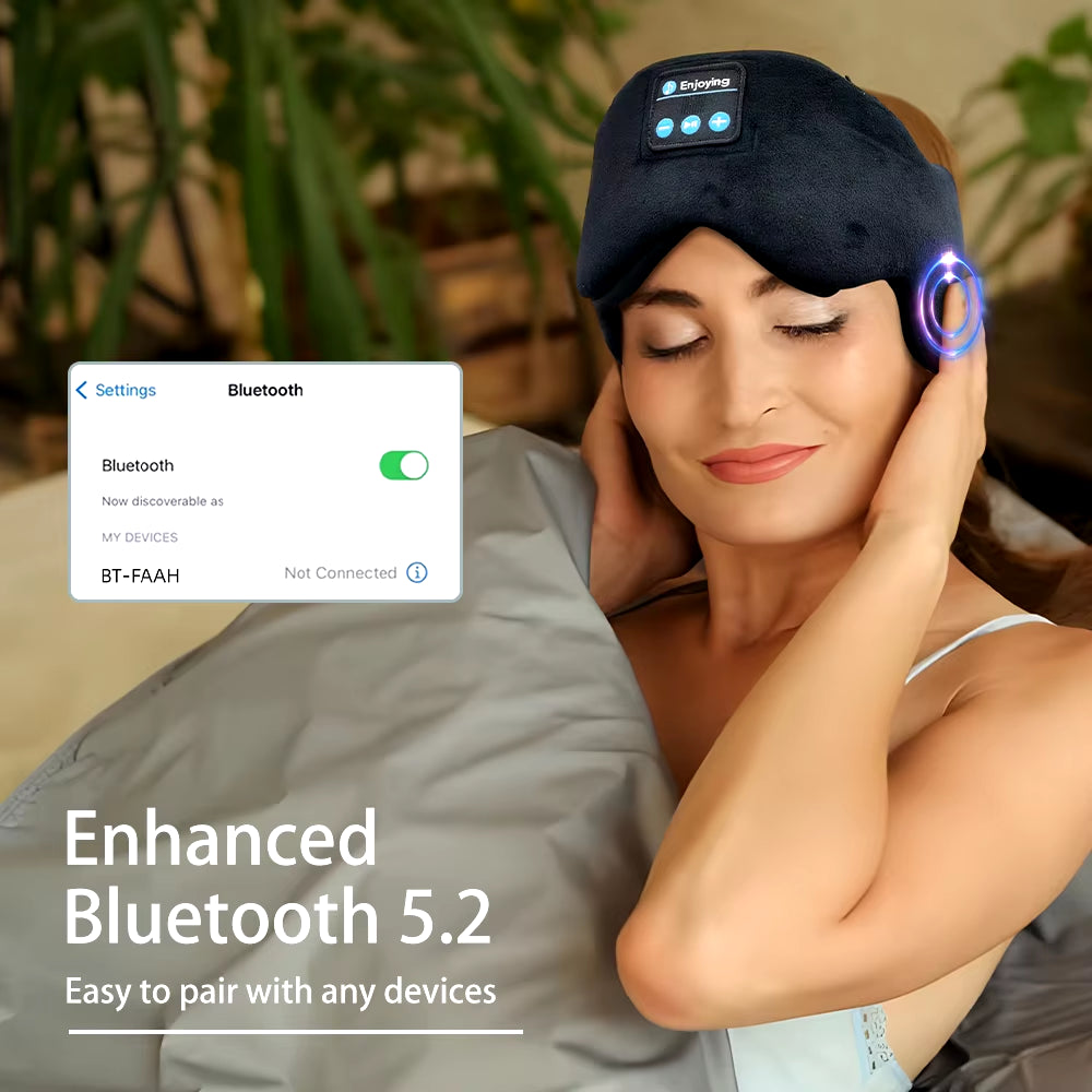 Sleeping Mask - Bluetooth Wireless Eye Mask 5.3 Headphones for Side Sleepers 