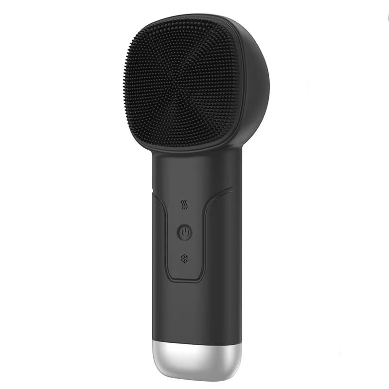 6-in-1 Sonic Facial Cleansing Brush – Heated & Cooling Silicone Face Massager, Waterproof Deep Pore Cleanser
