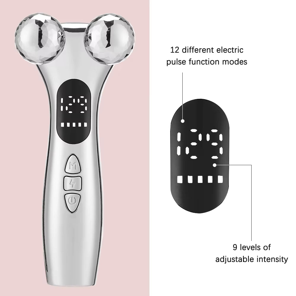 EMS Face Roller Electric V Face Massagers Microcurrent Face Lift Beauty Machine Slimmer Double Chin Massage Skin Care Tool