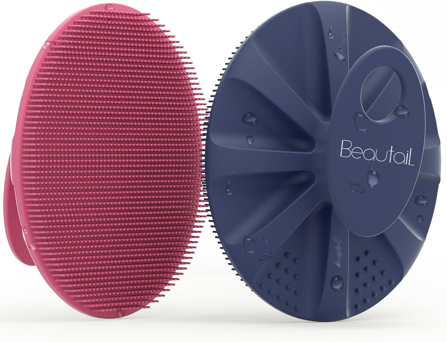 Silicone Body Scrubber Shower Bath Wash Brush Gentle Exfoliating Scrub Cleansing Loofah for Women Men Baby Sensitive Skin, Easy to Clean, Lather Nicely, More Hygienic, 1 Pack, Black