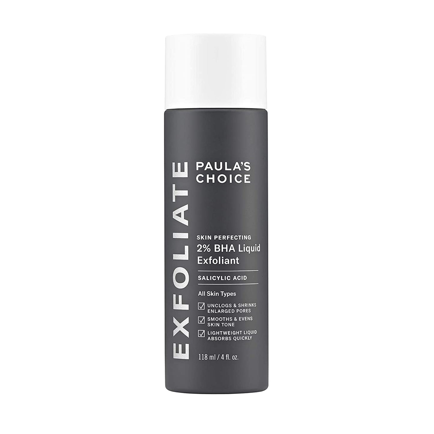 SKIN PERFECTING 2% BHA Liquid Exfoliant with Salicylic Acid, Facial Polish for Enlarged Pores, Wrinkles & Fine Lines, Suitable for Blackhead-Prone Skin, Fragrance-Free