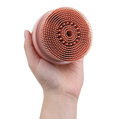 Silicone Body Scrubber Brush – Soft Bristle Bath Brush, Exfoliator & Soap Dispenser Massager