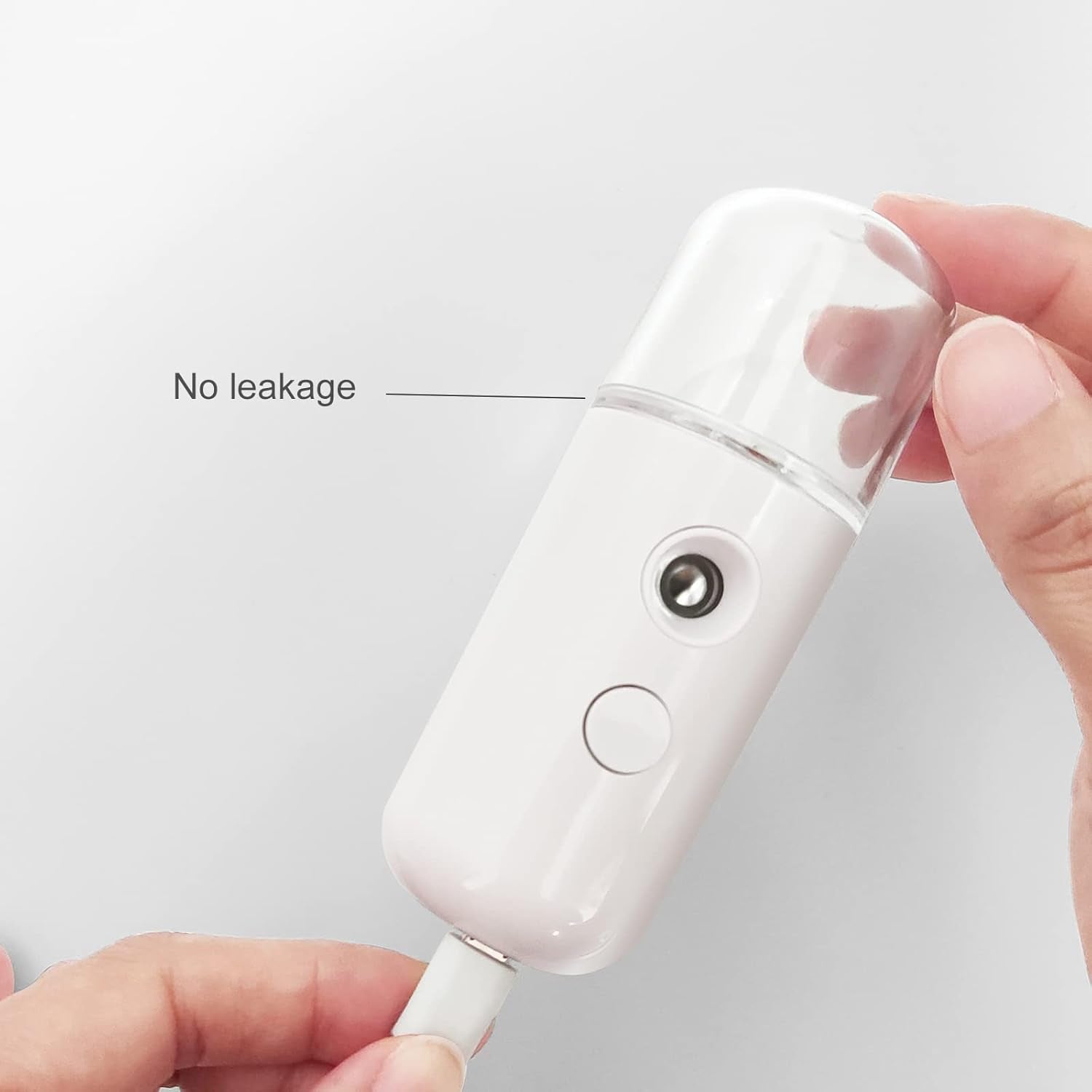 2Pack  Facial Mister, Portable Face Mister, Cool Nano Mist Sprayer for Face Hydrating, Mini Handy Mister for Eyelash Extensions with 1Oz Large Capacity Screwing Visual Water Tank Black/White