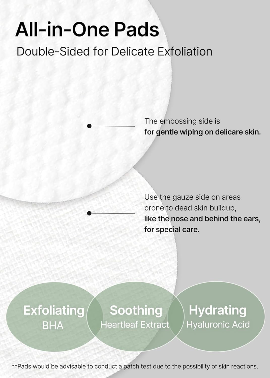 Ji.Woo.Gae Heartleaf BHA Peeling Pad | Pore Care, Exfoliating Double-Side Toner Pads, Facial Peels, Hydrating, Tea Tree, for Acne Prone & Breakouts, Christmas Gift, Stocking Stuffers (60Pads)