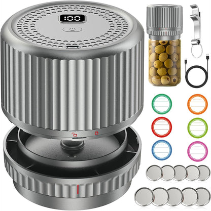 Smart Electric Vacuum Sealer for Mason Jar - Wide and Regular Mouth Canning Jars - Portable Food Storage Solution