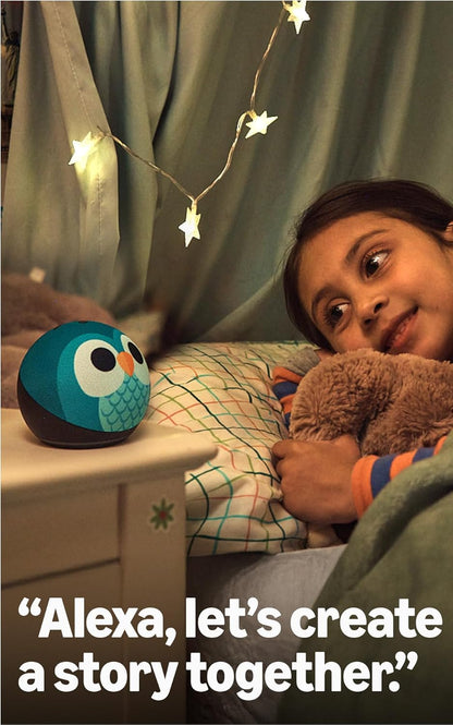 Echo Dot Kids (Newest Model) - Designed for Kids, with Alexa+ Early Access, Parental Controls, Includes 1 Year of  Kids+, Owl