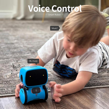 Robot Toy, Interactive Smart Robot Toys, Robots for Kids with Voice Control, Touch Sensor, Singing, Dancing, Recording and Repeat, Birthday Gifts for Girls Ages 3+ Years (Blue)