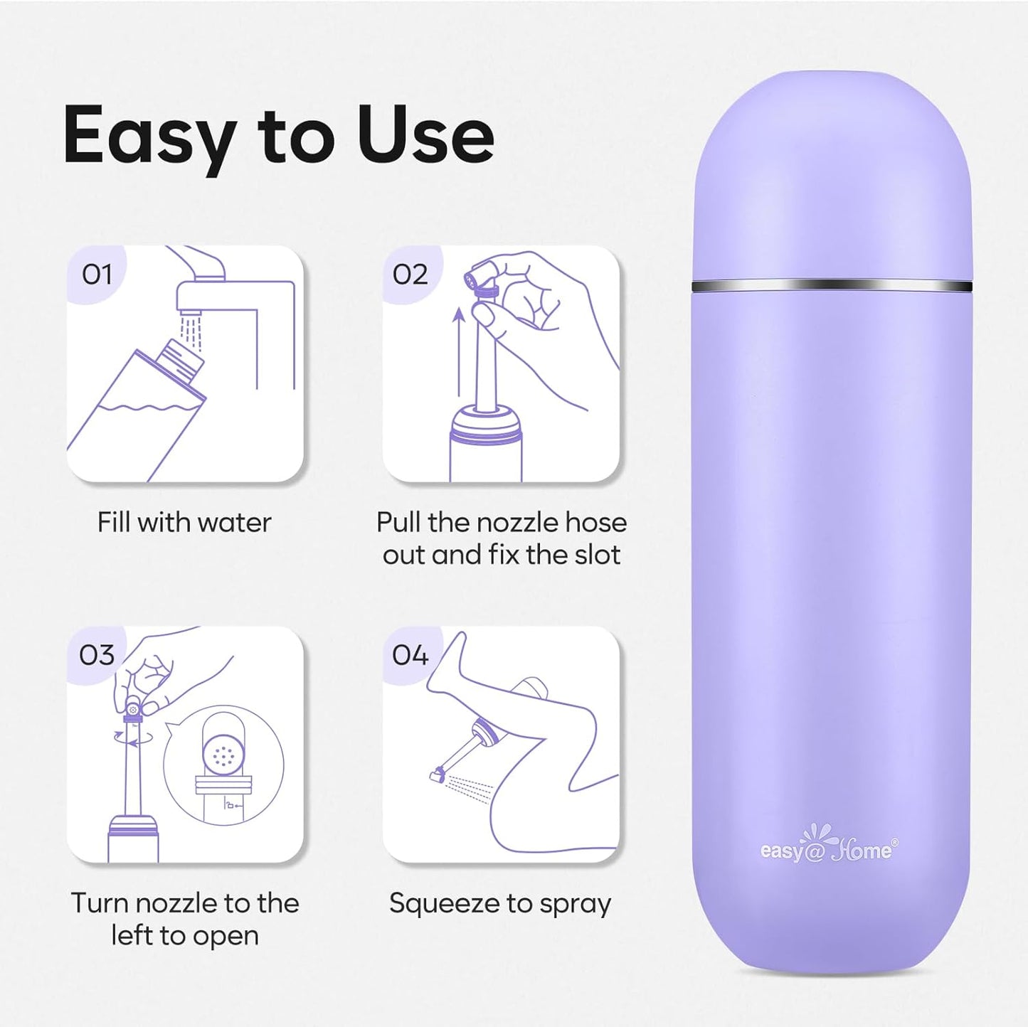 Portable Peri Bidet: 380ml Handheld Leakproof Bottle for Postpartum & Perineal Care 