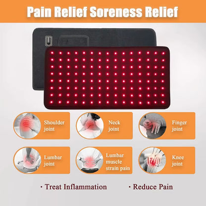 NEW 72 Leds Red Light Belt 660Nm&850Nm Infrared Light Therapy Pad for Body Fatigue Deep Therapy for Back Knee Hands Feet Relief
