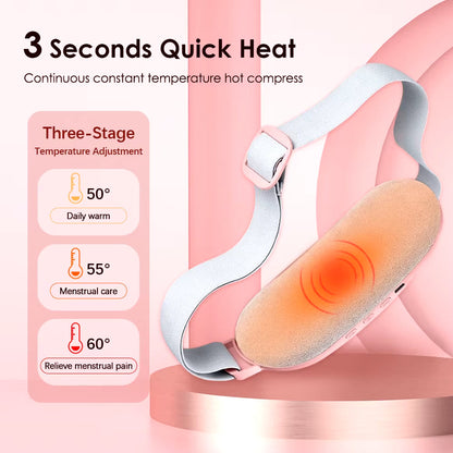 Hot Compress for Pain Relief -Lady Menstrual Heating Pad Belt - Battery Capacity1500mAh, Portable, USB Rechargeable 