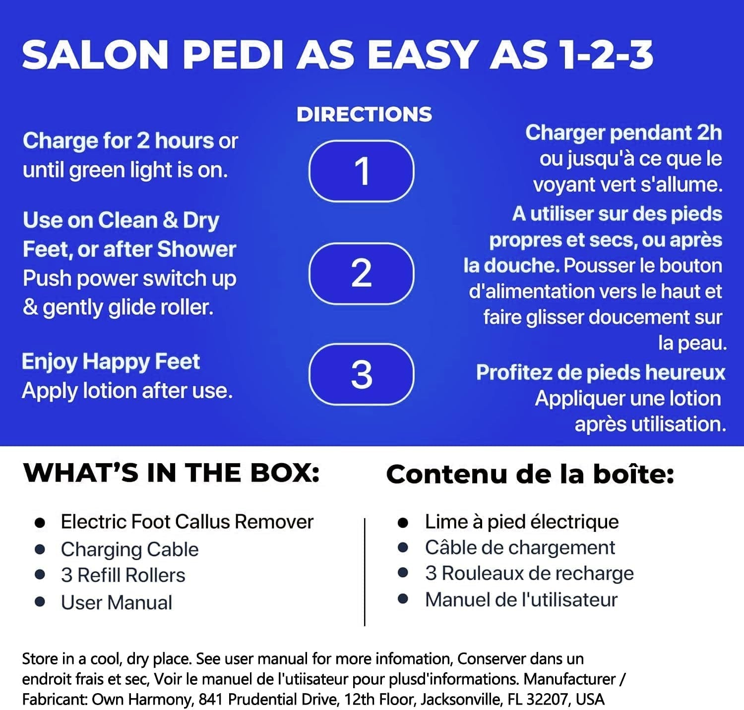 Rechargeable Callous Removers 3 Grinding Heads- Electric Foot Callus Remover Kit, Portable Waterproof Foot File, Pedicure Tools Feet Care, Hard Cracked Dry Skin