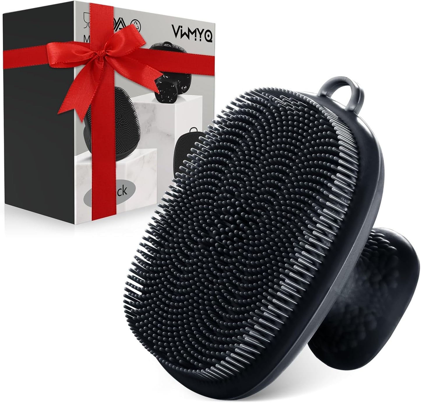 Silicone Face Scrubber -Facial Cleansing Brush, Silicone Face Wash Brush Manual Waterproof Cleansing Skin Care Face Brushes for Cleansing and Exfoliating (Black)