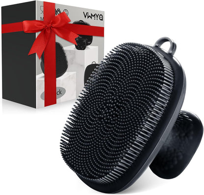Silicone Face Scrubber -Facial Cleansing Brush, Silicone Face Wash Brush Manual Waterproof Cleansing Skin Care Face Brushes for Cleansing and Exfoliating (Black)