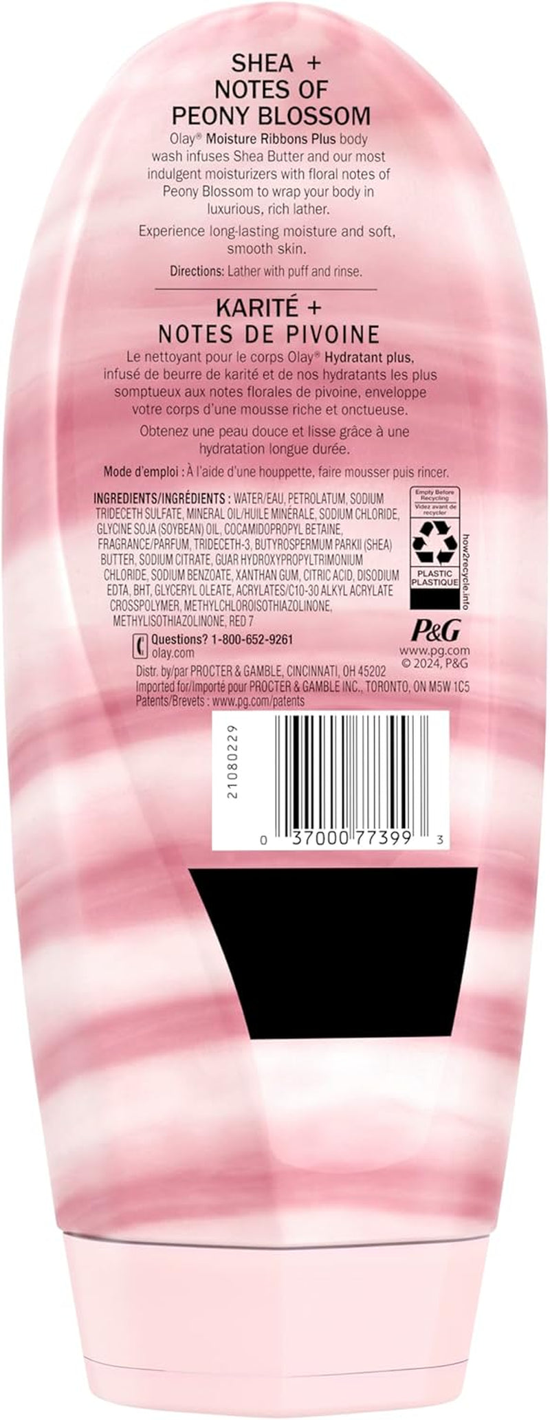 Moisture Ribbons plus Shea + Notes of Peony Blossom Body Wash, 532 Ml