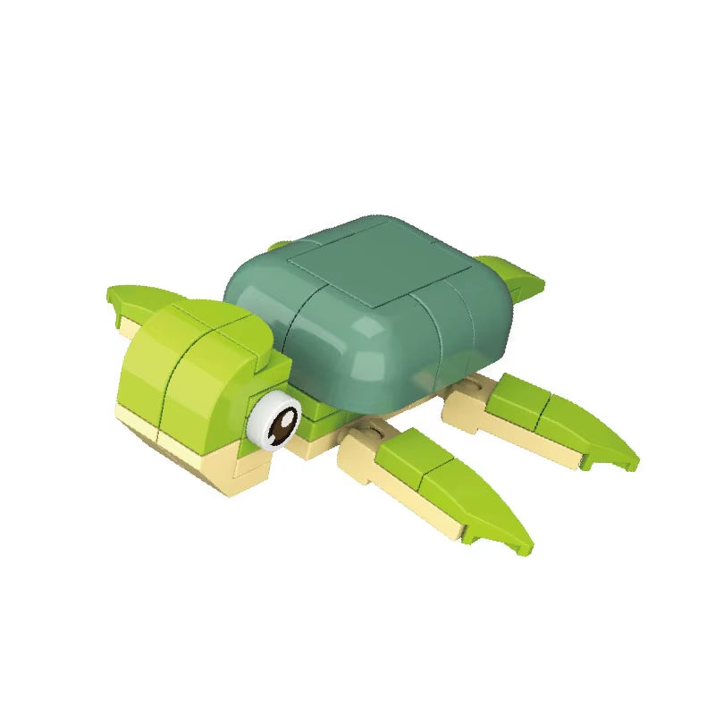 MOC City Creative Building Blocks Accessories Zoo Rhino Lion Kangaroo Wolf Fox Frog Bee Crow Peacock Mini Brick Toy Gifts X021