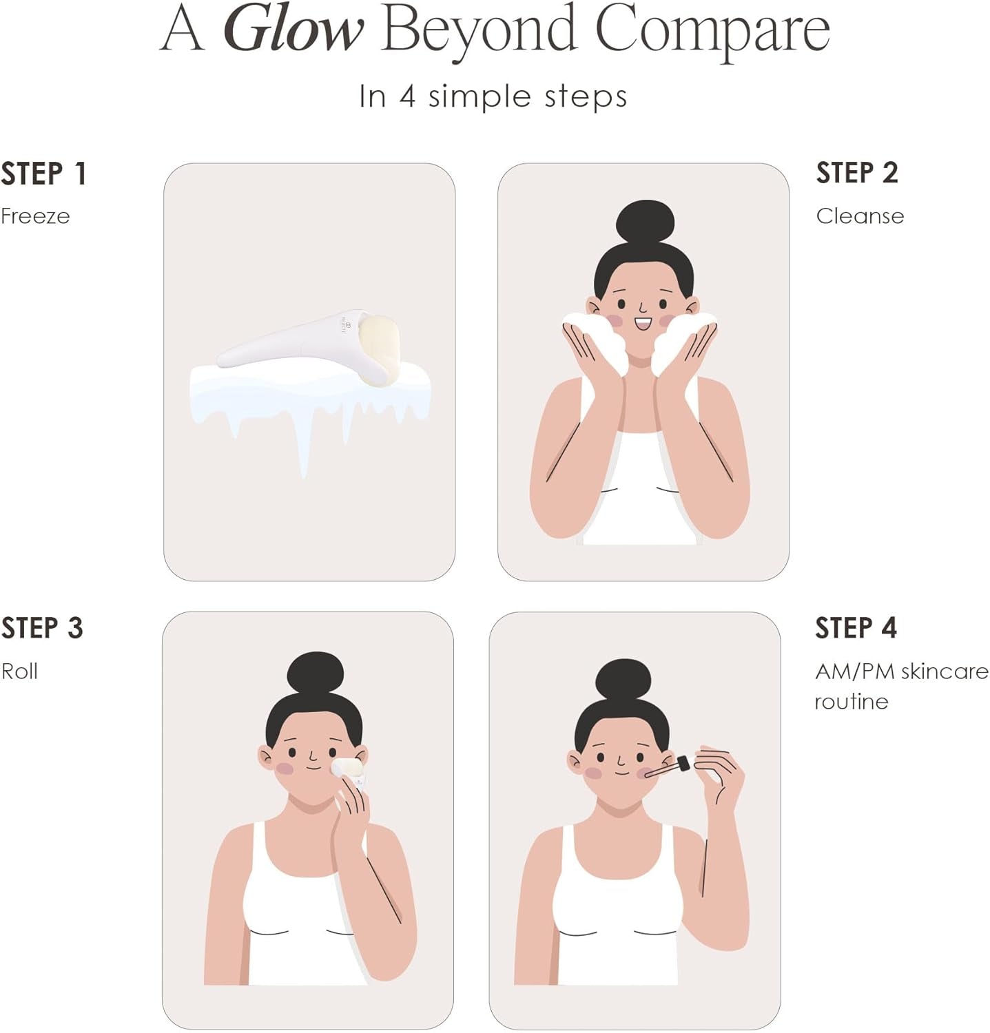 Ice Roller for Cold Therapy | Puffiness and Dark Circle Reduction | Skin Tightening and Firming | Pain Relief for Muscle Soreness and Redness