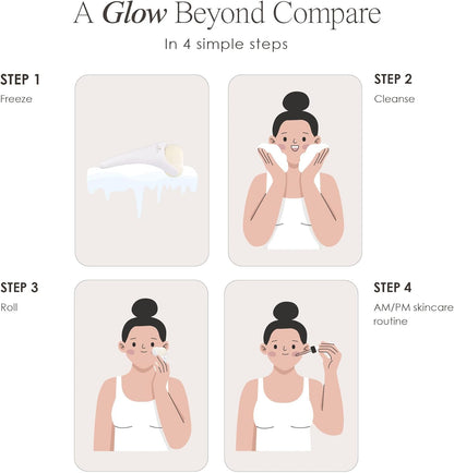 Ice Roller for Cold Therapy | Puffiness and Dark Circle Reduction | Skin Tightening and Firming | Pain Relief for Muscle Soreness and Redness