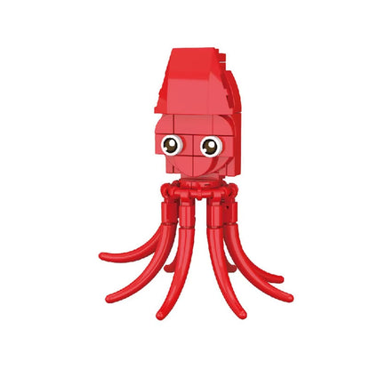 MOC City Creative Building Blocks Accessories Zoo Rhino Lion Kangaroo Wolf Fox Frog Bee Crow Peacock Mini Brick Toy Gifts X021