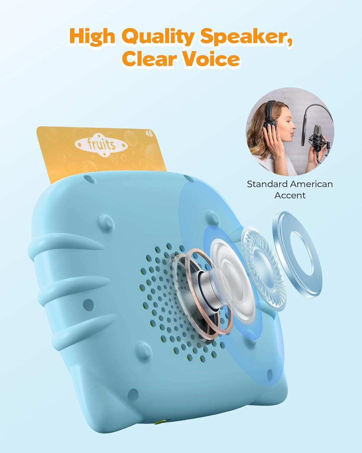 Talking Flash Cards for Toddler 1 2 3 4 Year Olds, Language Learning and Montessori Toys with 224 Words, Pocket Speech Therapy and Autism Toys, Children'S Sensory Educational Device