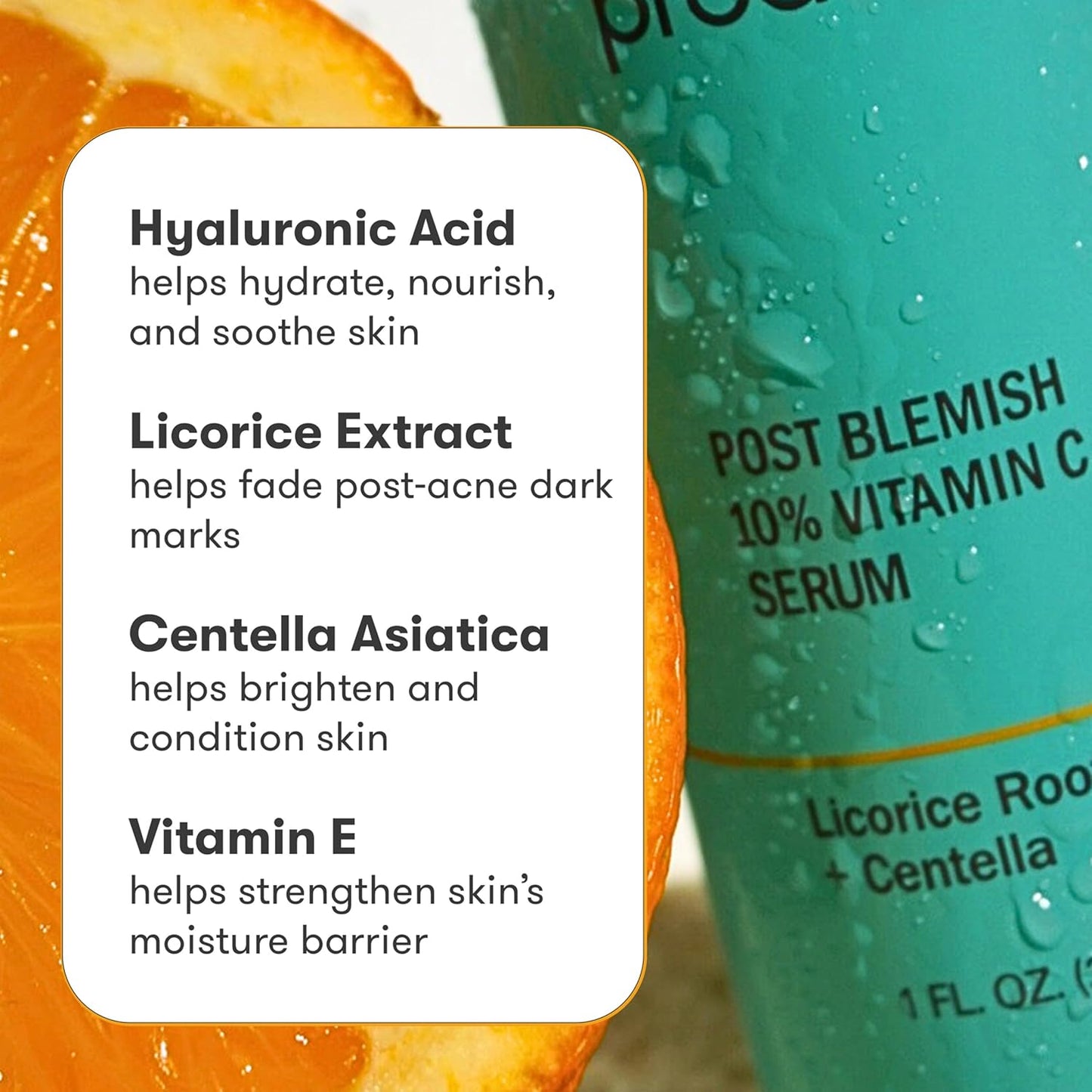 Post Blemish 10% Vitamin C Serum - Targets Dark Spots & Uneven Skin Tone. Formulated for Acne-Prone Skin