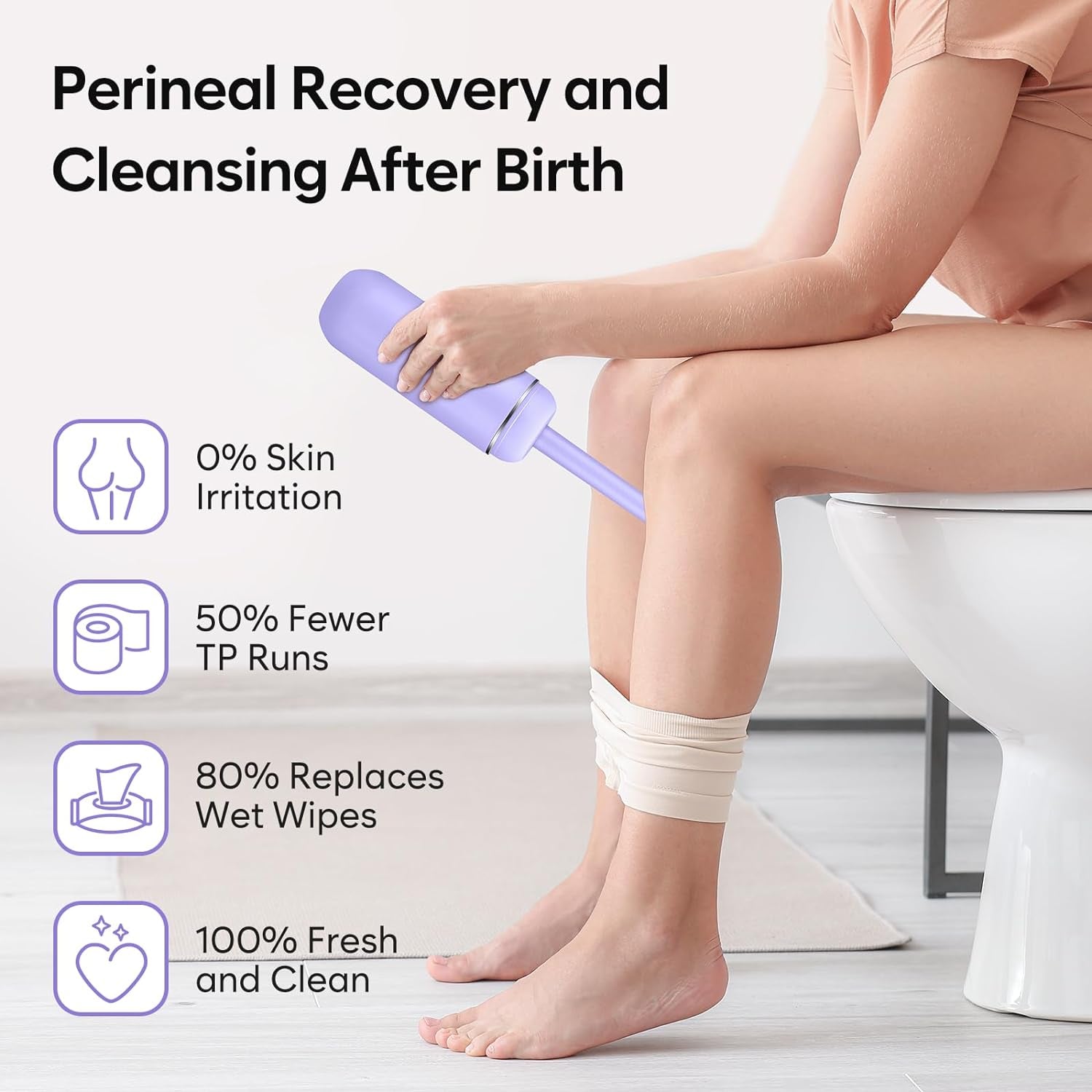 Portable Peri Bidet: 380ml Handheld Leakproof Bottle for Postpartum & Perineal Care 