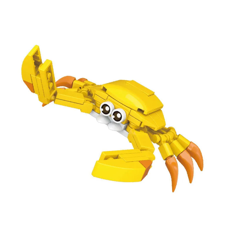 MOC City Creative Building Blocks Accessories Zoo Rhino Lion Kangaroo Wolf Fox Frog Bee Crow Peacock Mini Brick Toy Gifts X021