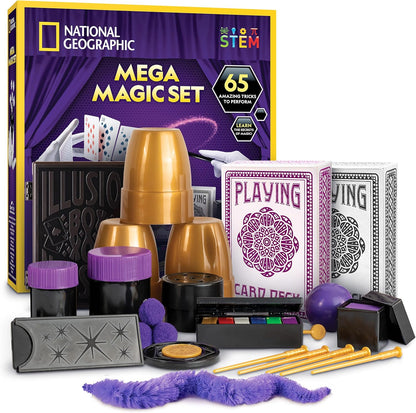 National Geographic Mega Magic Set 65 Tricks Kids Video Instructions