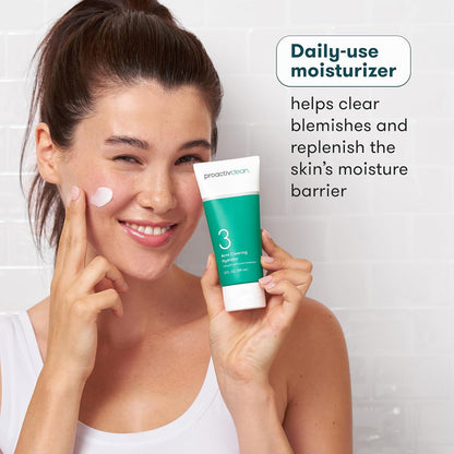 Clean Acne Clearing Hydrator- Gentle Daily Face Moisturizer for Women and Men- Salicylic Acid Acne Treatment Cream Facial Lotion with Hyaluronic Acid and Vitamin E- 3Oz