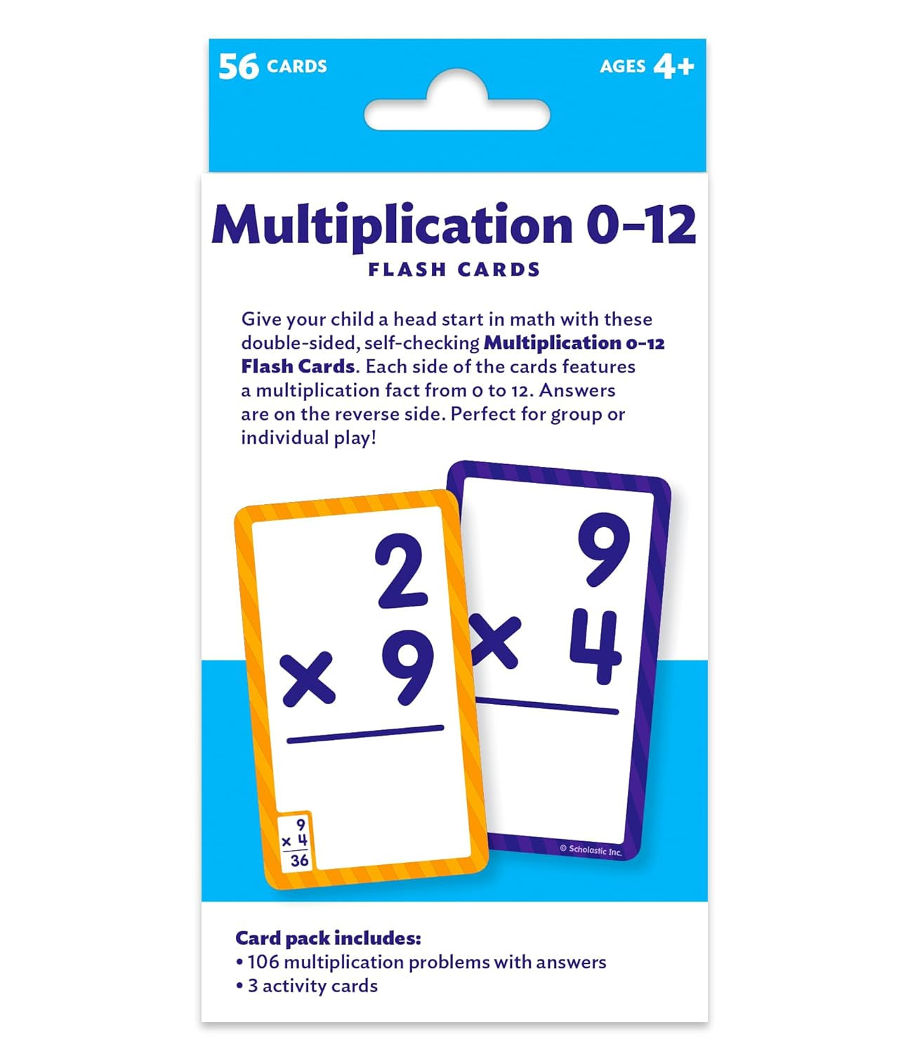 Flash Cards: Multiplication 0 - 12