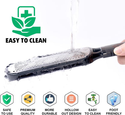 Stainless Steel Professional Foot File and Callus Remover for Effective Dead Skin, Cracked Heel, and Corn Treatment