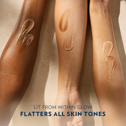 Glazed and Glisten Sunlit Glow Body Gel Oil Vanilla Cocoa Shimmering with Ultra-Hydrating Lipids and 100% Pure Cocoa Butter, 6.8 Oz