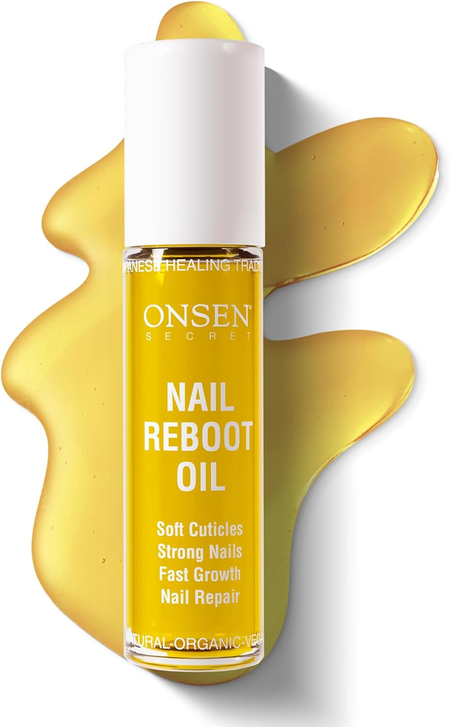 Organic Nail and Cuticle Oil Treatment - USA Made Japanese Formula for Damaged Nails - Natural Care and Repair for Visible Results - 30ml 