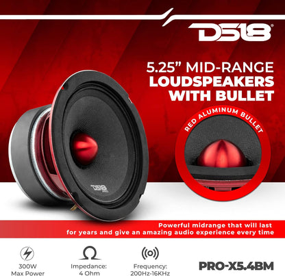 PRO-X5.4BM PRO Series Midrange Bullet Loudspeaker - Set of 1-5.25"